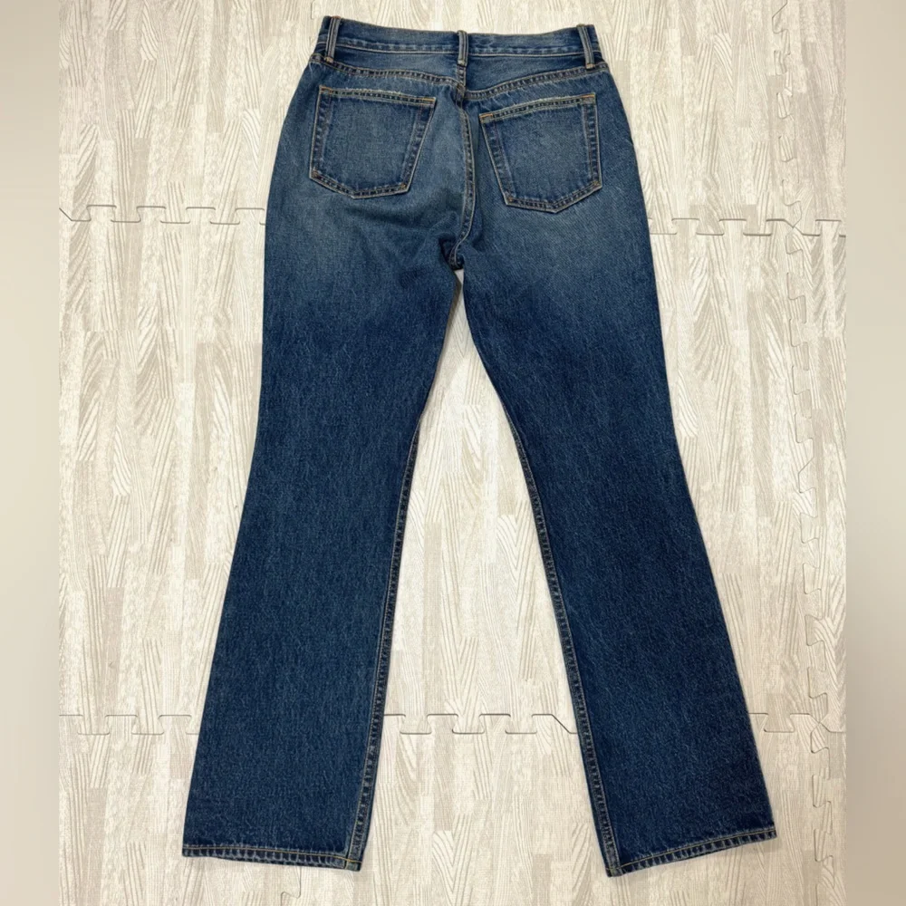 GRLFRND Straight Leg Jeans in Dark Blue Denim - Picture 8 of 13